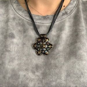 Vintage Flower pendant necklace